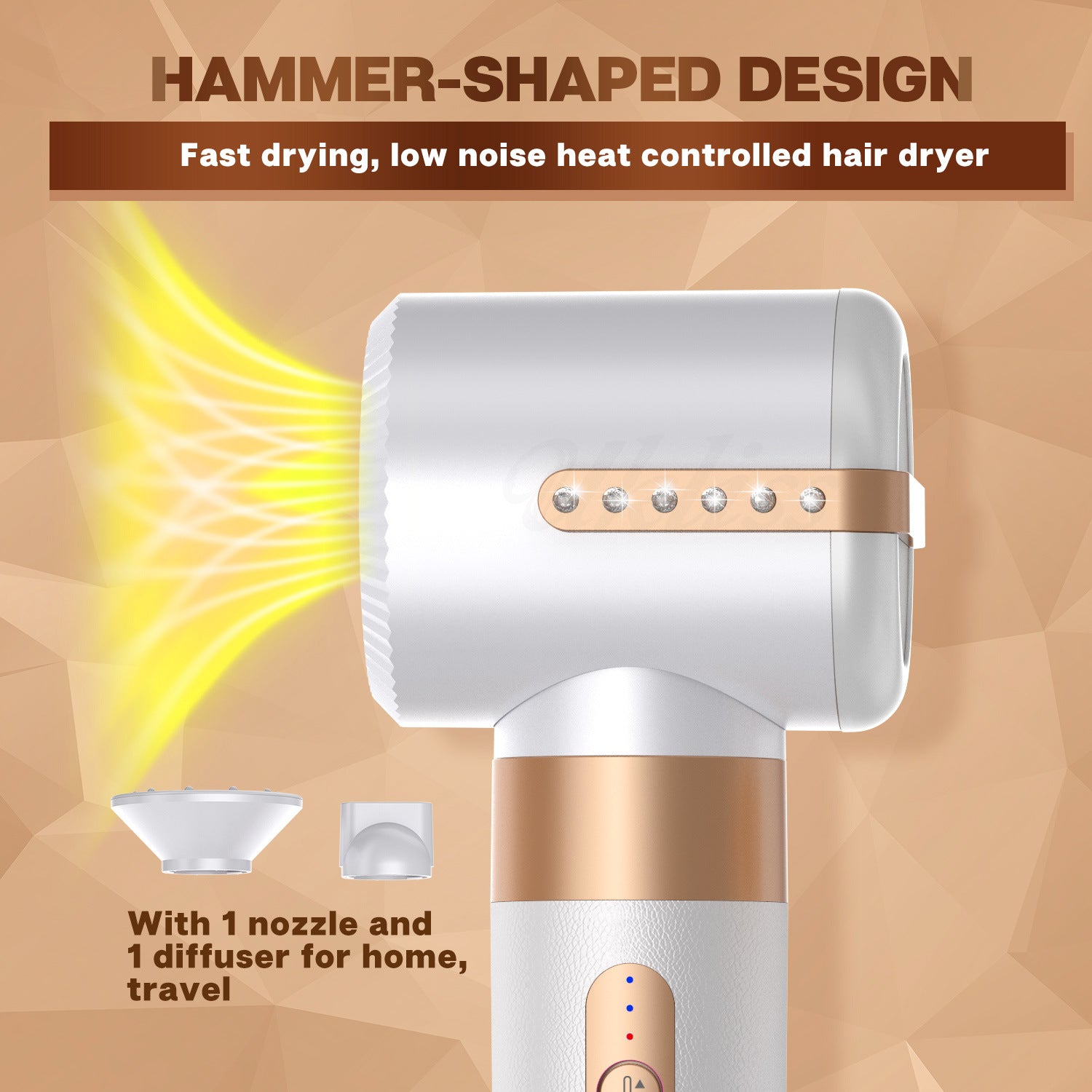 Locken wickler Haar bläst Kamm sieben in einer heißen Luft